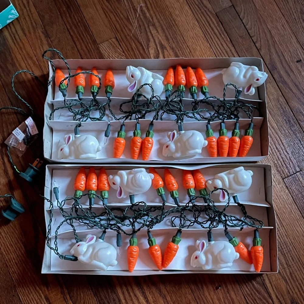 Vintage Easter Lights Bunny String Lights